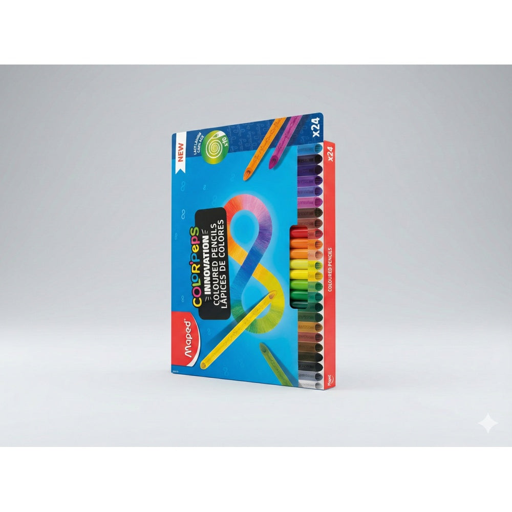 Crayons - MAPED - Colorpeps Infinity - 24 pièces - Ultra-résistante - Aquarellables